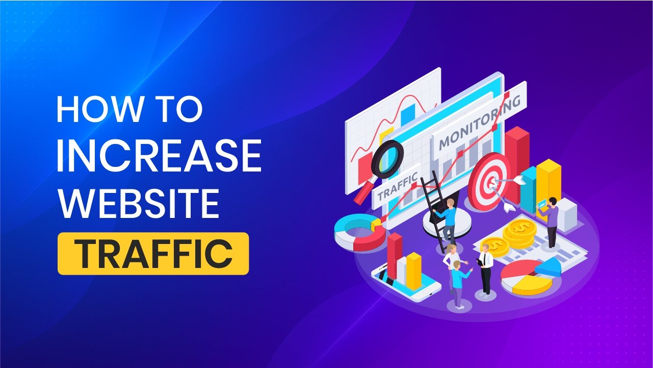 How to Increase Website Traffic – Analytics & Growth Illustration