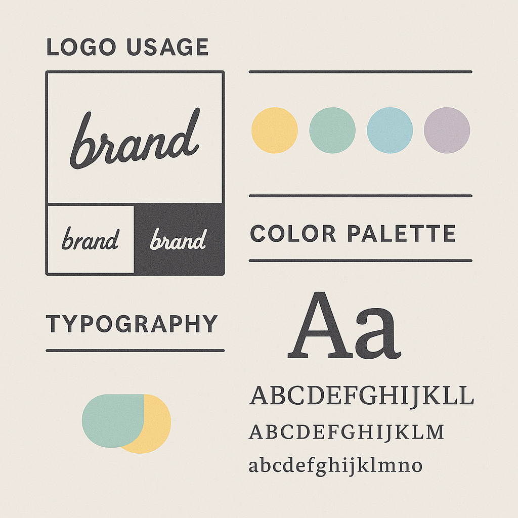 Example of a brand style guide for consistency.