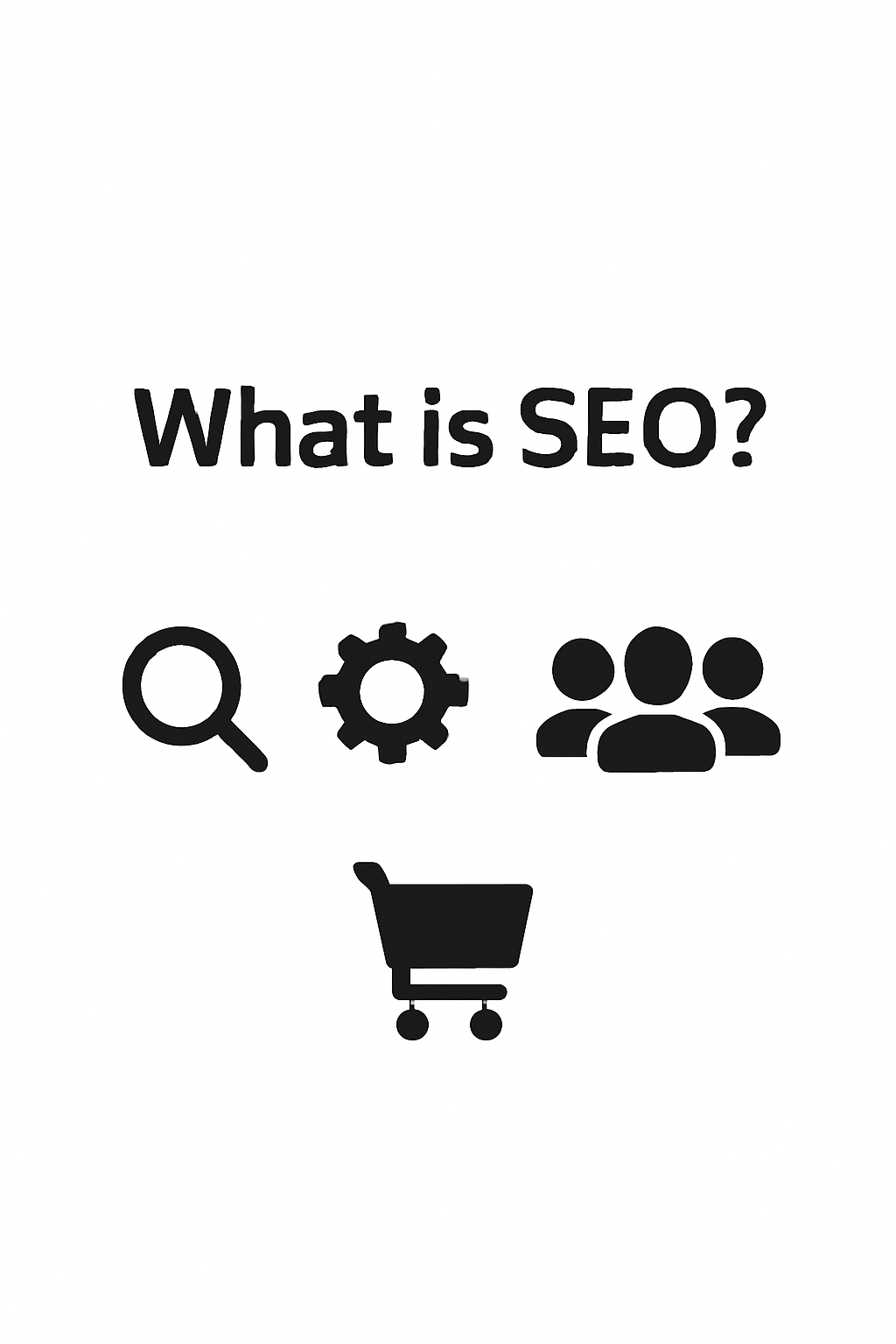 "Infographic explaining the SEO process from search to conversion for businesses"