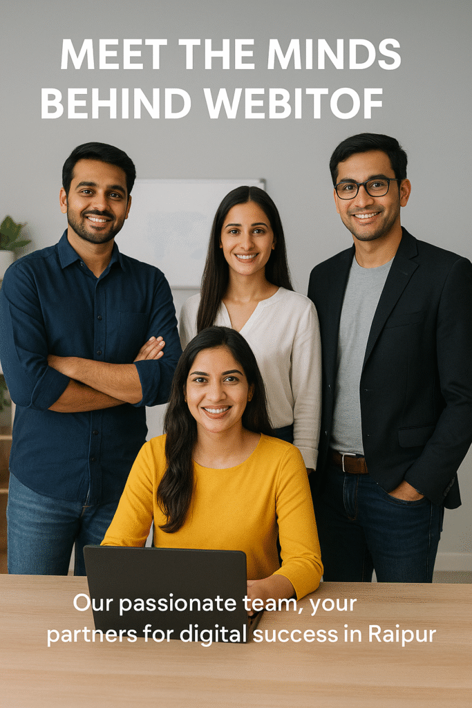 "Webitof's dedicated team of digital marketing experts in Raipur."