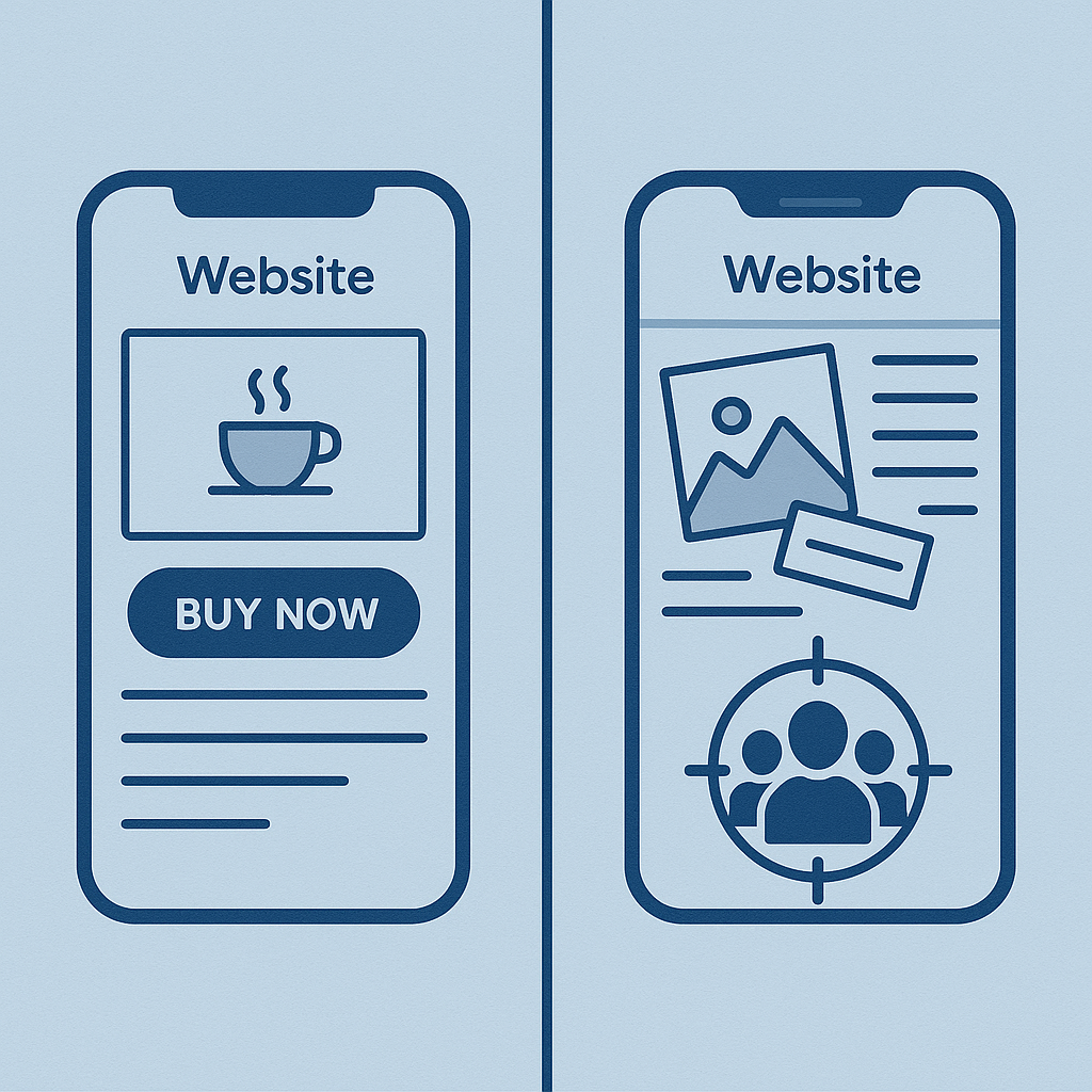 Good vs. bad mobile responsive website, user experience Raipur