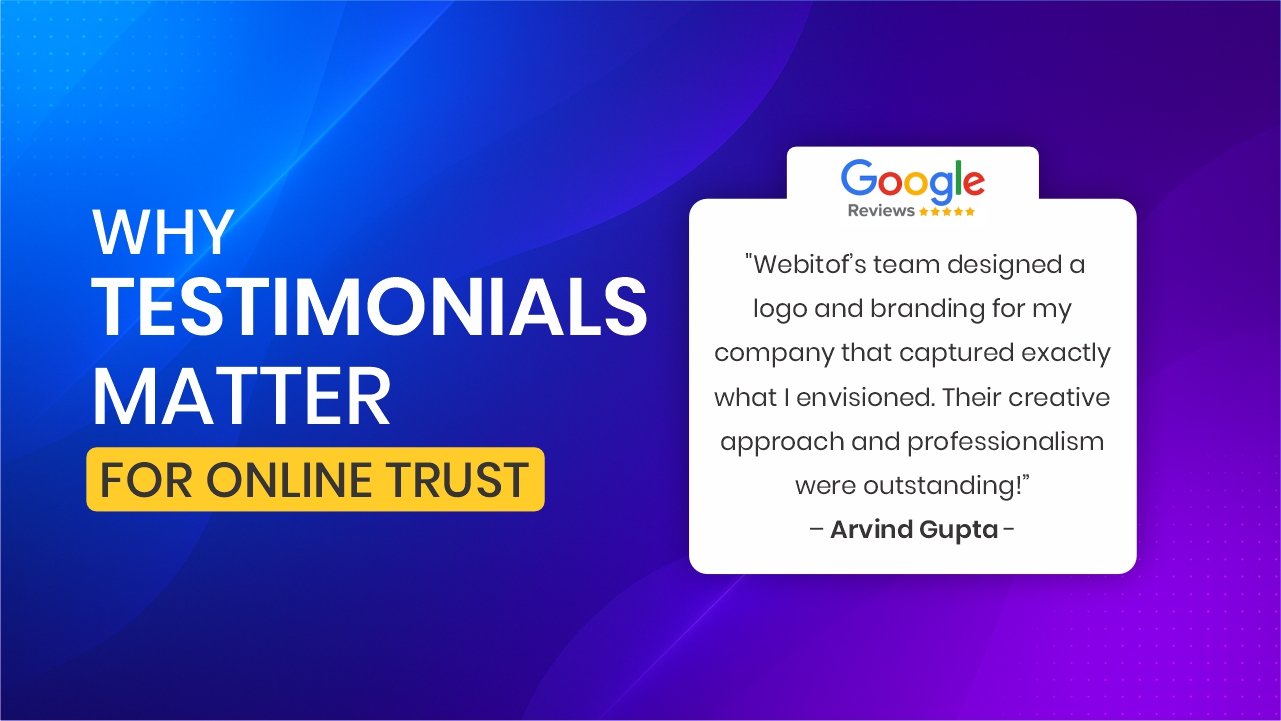 Customer review card with a 5-star Google testimonial praising Webitof’s work