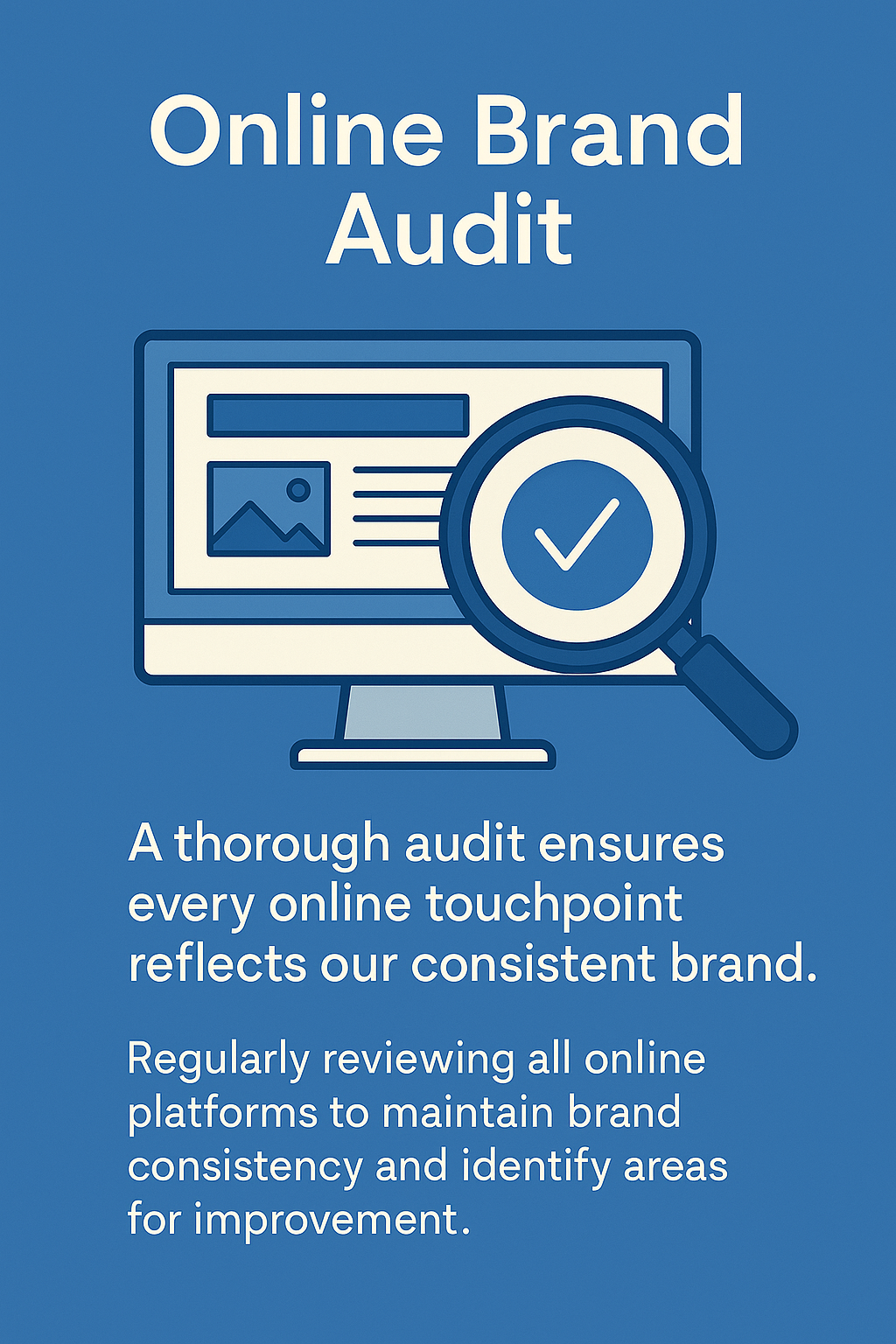 Online presence audit, digital branding review