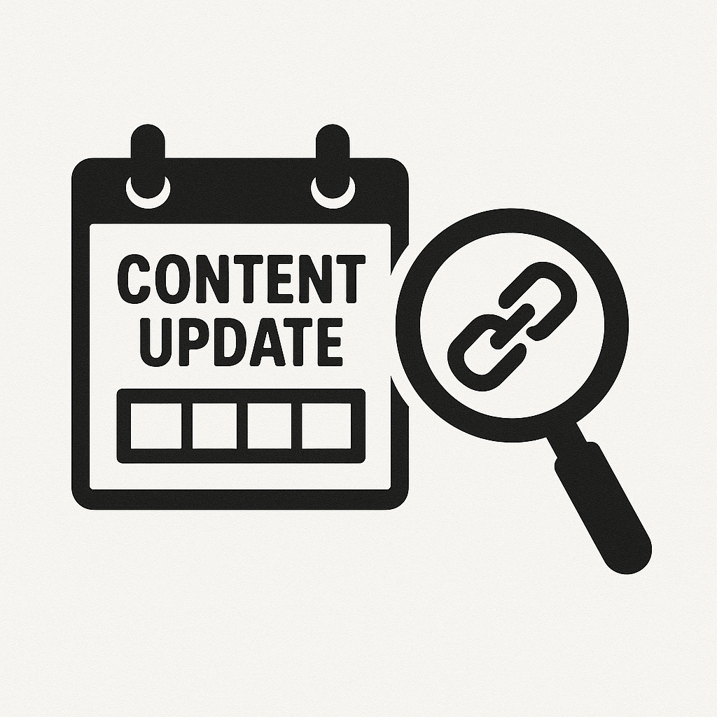 Content updates and broken link checking for website SEO.