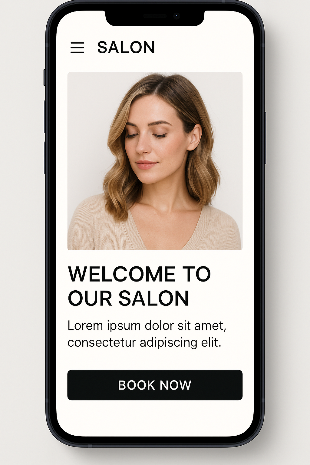 "Mobile-responsive design of Raipur salon website for on-the-go bookings"