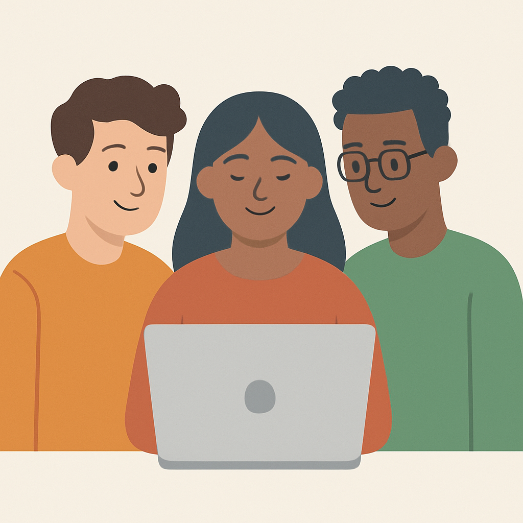 Customers engaging with online content and businesses