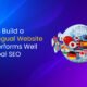 "Graphic of a globe covered with various national flags next to text about building a multilingual website for global SEO"