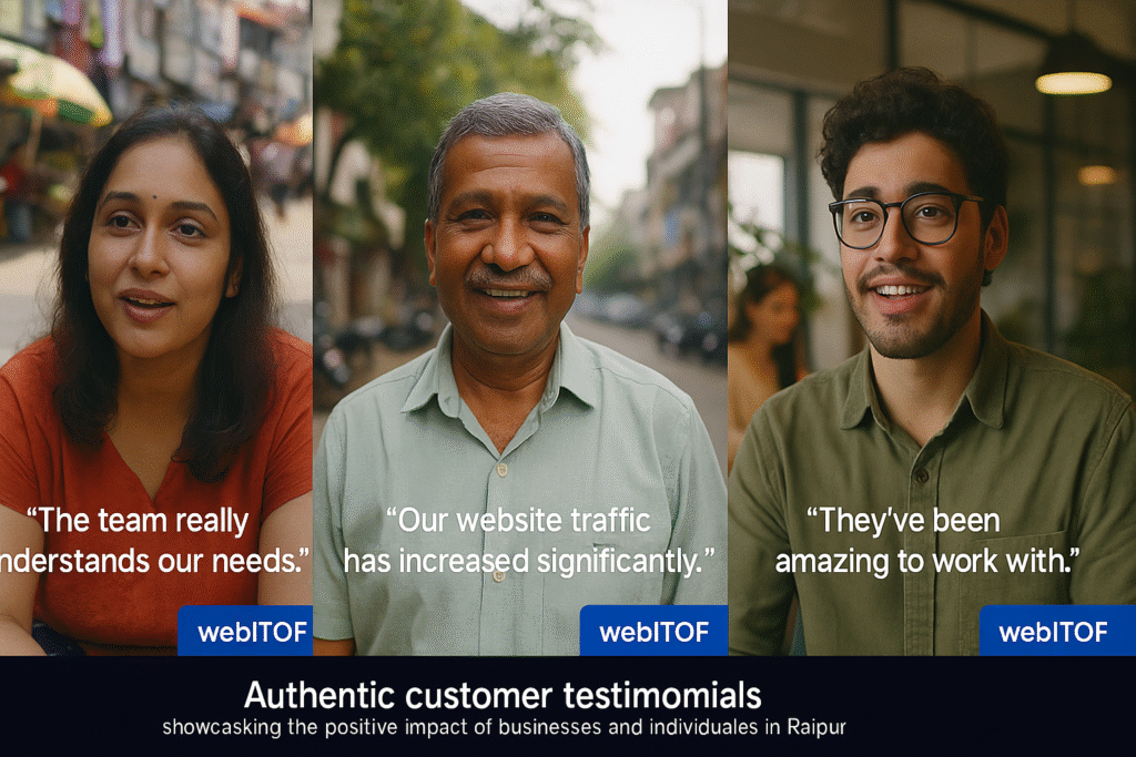 Customer testimonial video for [Your Business Name] in Raipur