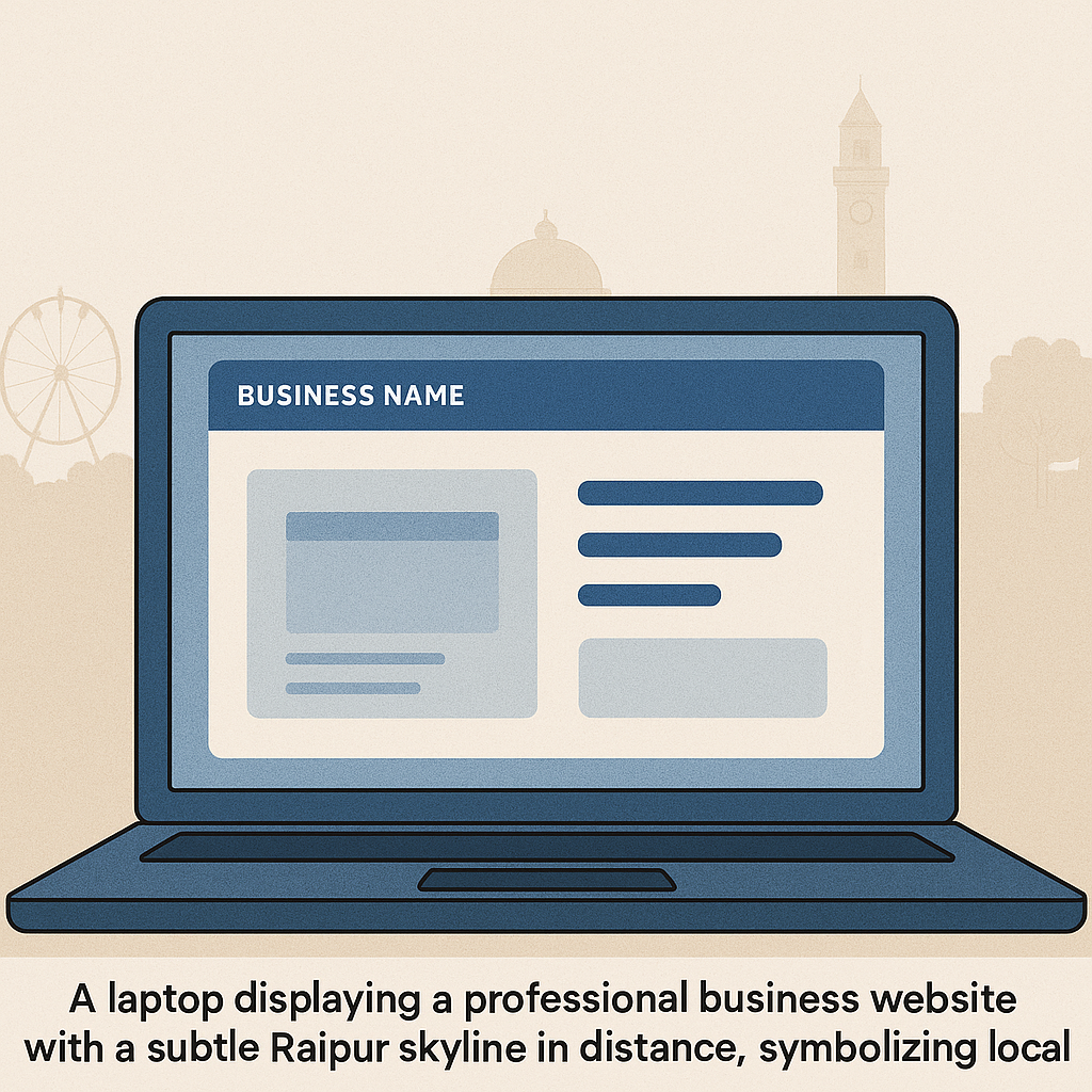 Professional website design building trust for a Raipur business.