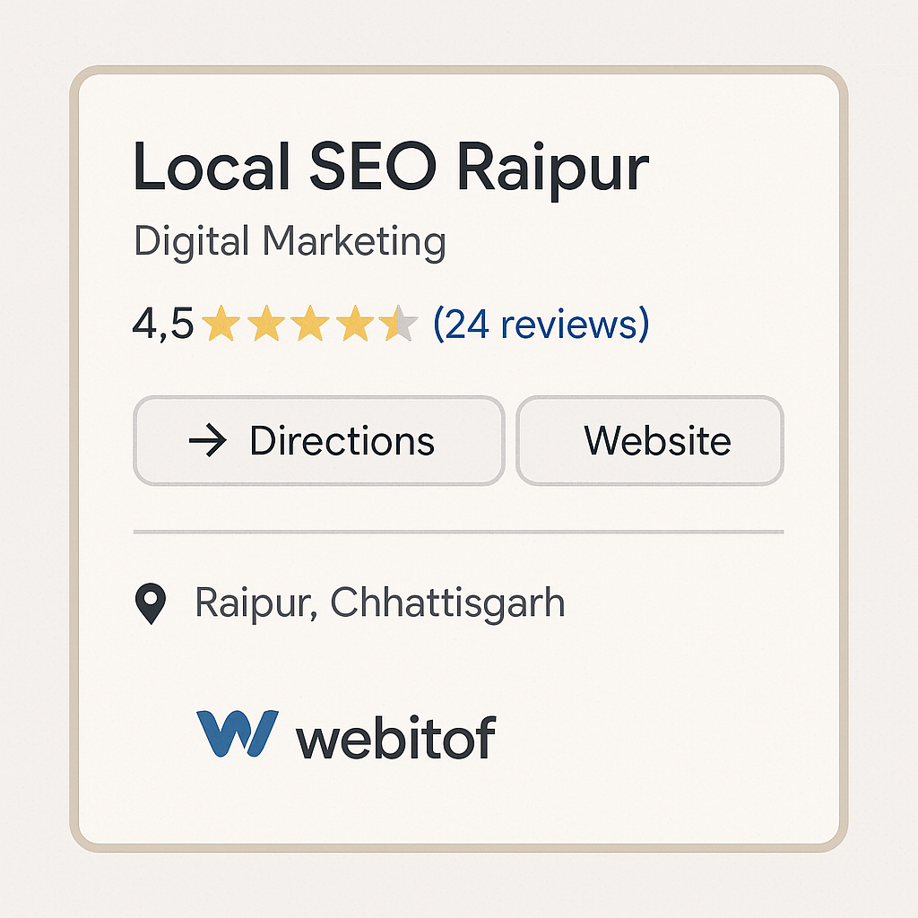 Google My Business Raipur, local search optimization